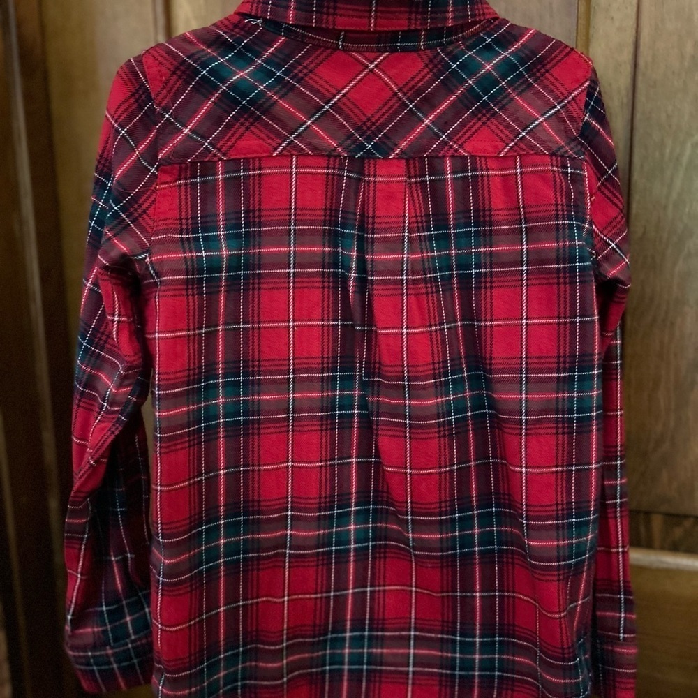 Max Studio Kids Red and Blue Plaid Button Down Shirt - Picture 6 of 10